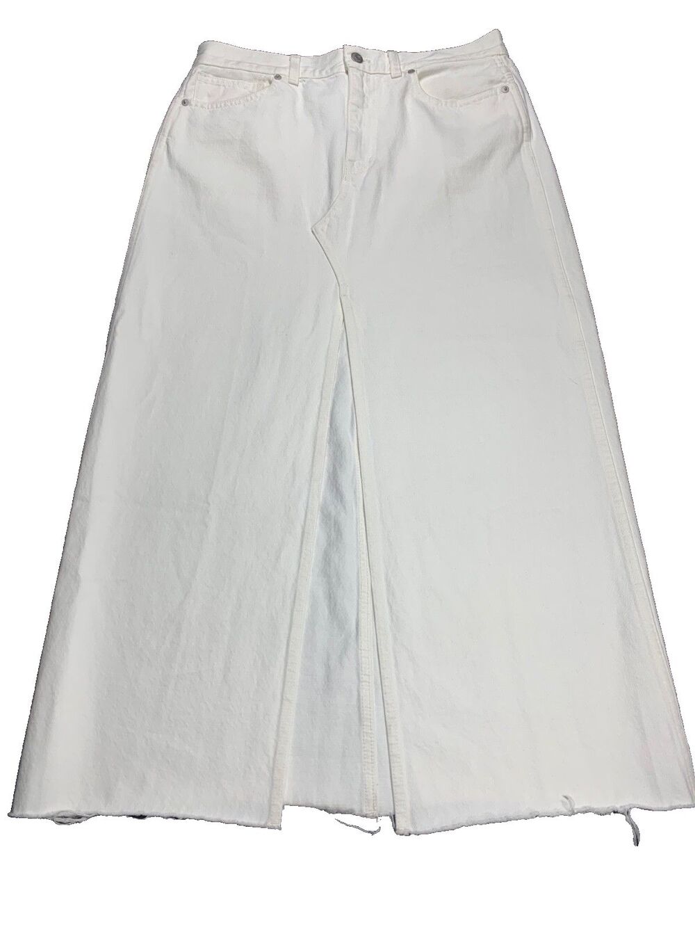 Madewell Womens Denim A-Line Maxi Skirt Canvas Wash Size 29